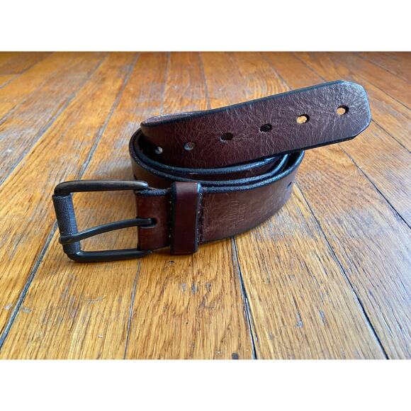 DENIZEN Distressed Brown Perforated Leather Belt Mens sz L - Picture 5 of 11